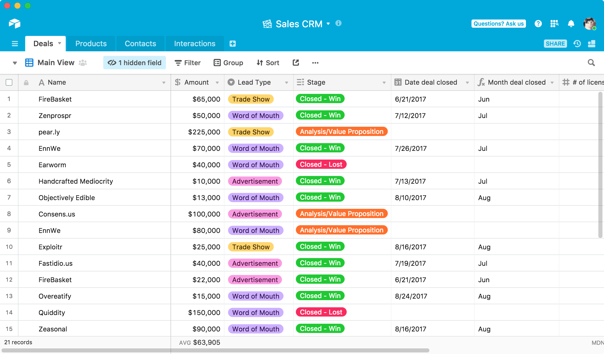 airtable zapier create report