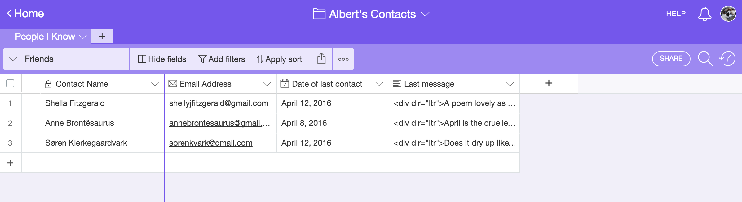 airtable search records gmail zapier