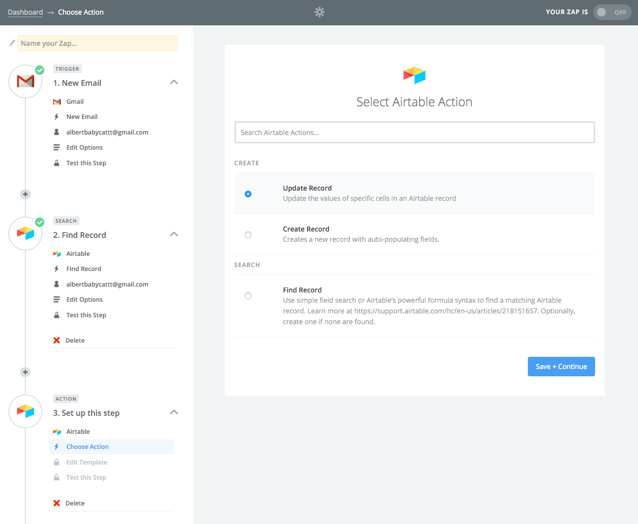 slack airtable zapier