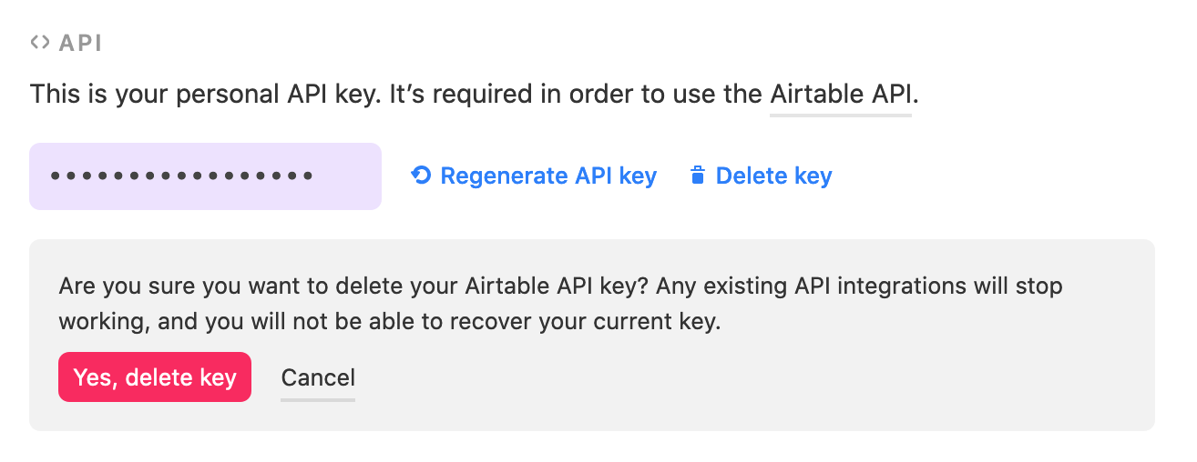 Where to find your API key, how to reset it and Scope of an API