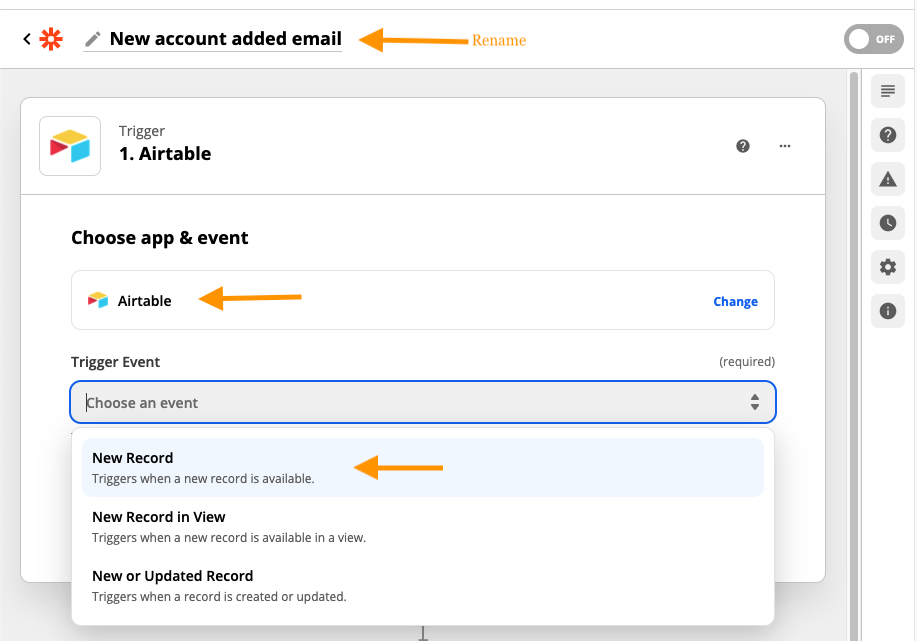 zapier airtable categories