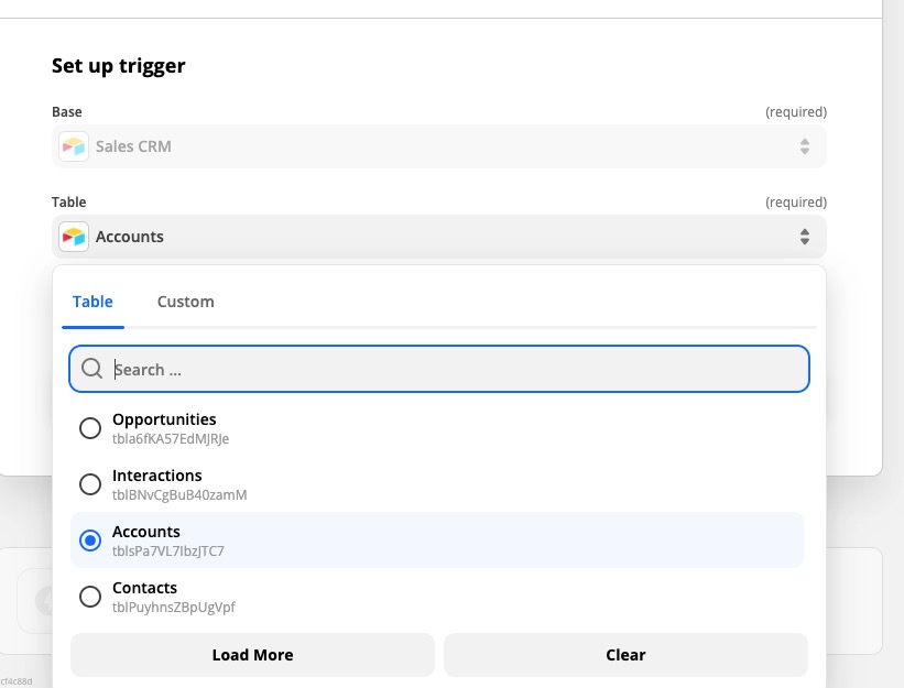 zapier airtable categories