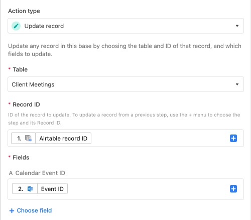 zapier put airtable events on outlook calendar