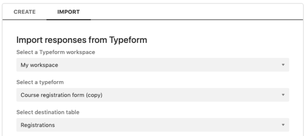 Create new typeforms by importing from Google Forms - Help Center