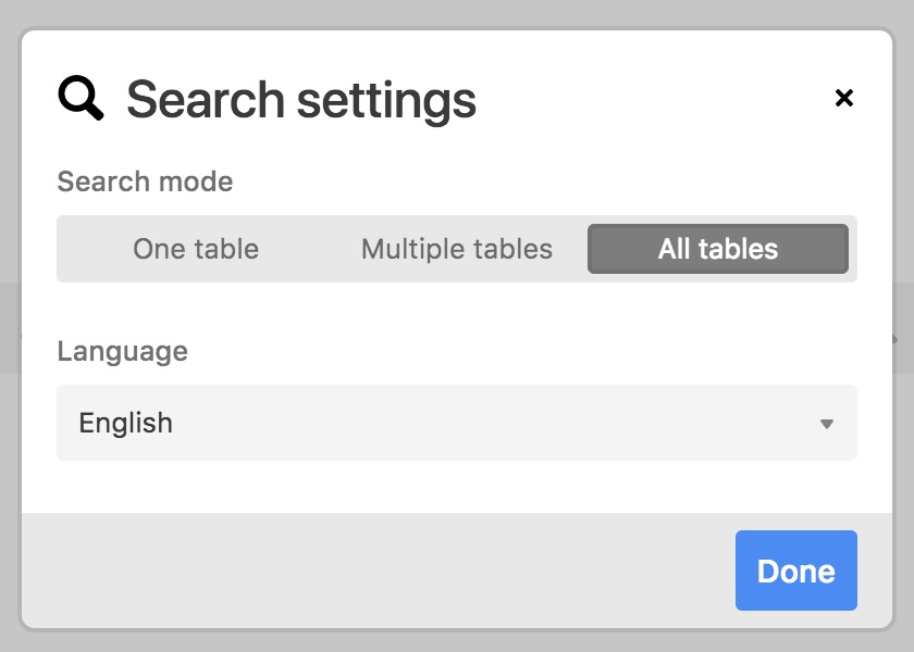 Search All Tables