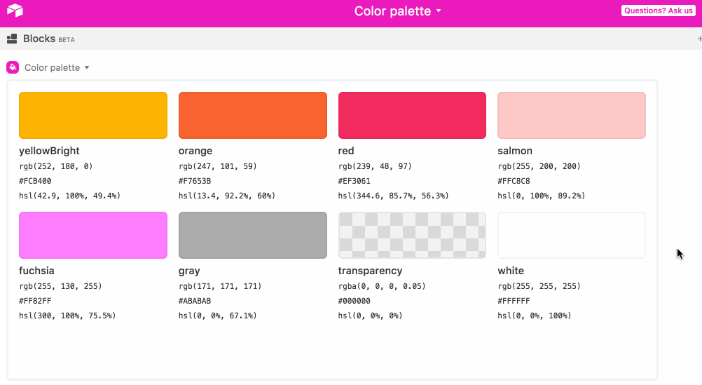 A Script to Create a Grid of Color Swatches