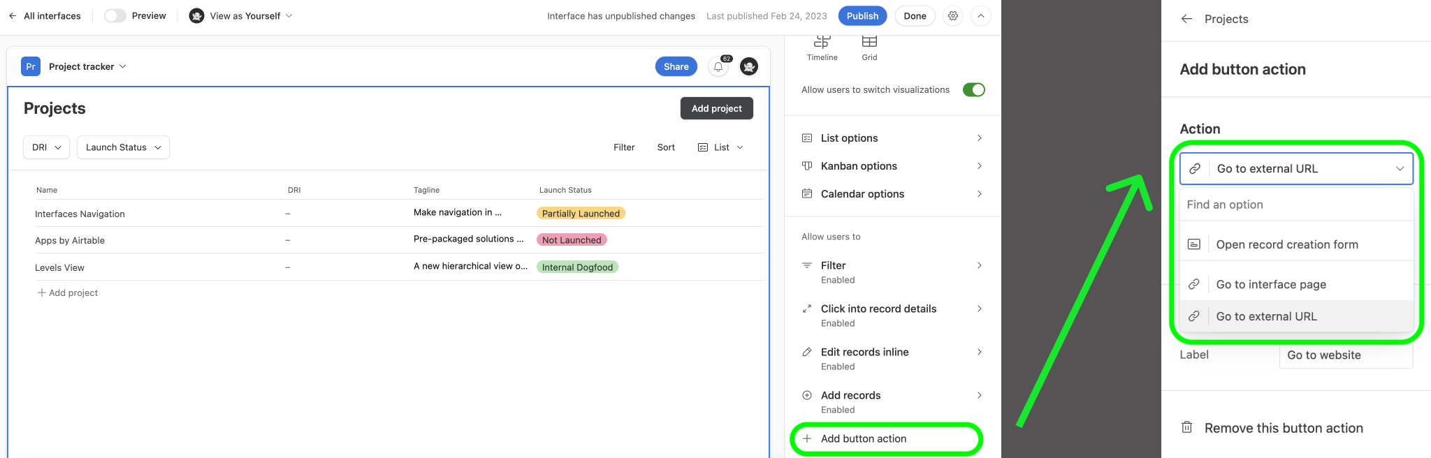 airtable interface dashboard