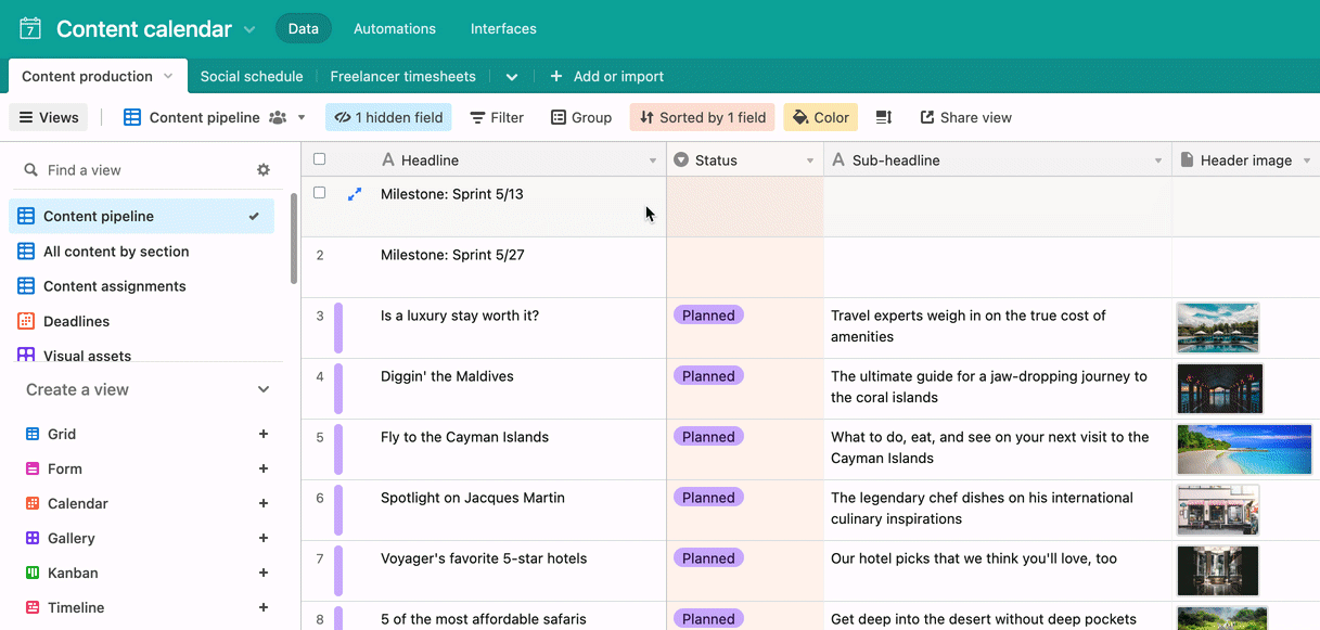 Getting started with Airtable views Airtable Support